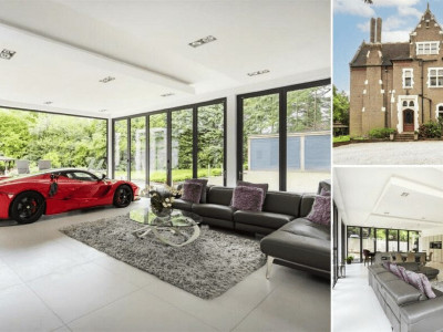 To entice buyers a shrewd luxury mansion owner parked a $4.2 million Ferrari smack in the middle of the living room of the property. Interestingly, the house is a million dollars cheaper than the supercar.