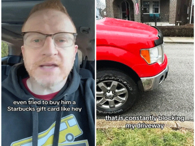 I tried to nicely end war with neighbour blocking my drive but he accused me of BRIBERY – so I made his parking a misery