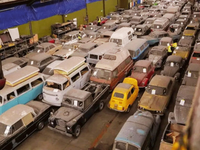 How driving fanatic’s 170 dust-covered classic cars worth £1million ALL ended up in grimy warehouse near Spurs stadium