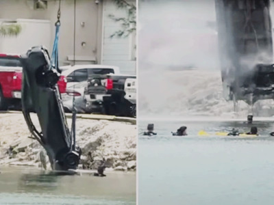 Creepy underwater car graveyard discovered at bottom of lake including antique Ford Crown Victoria and Cadillac DeVille