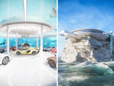 This James Bond mansion has a supercar vault protected by a tank full of sharks