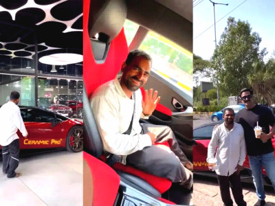 Man who stared longingly at supercars finally gets his dream ride in a Lamborghini