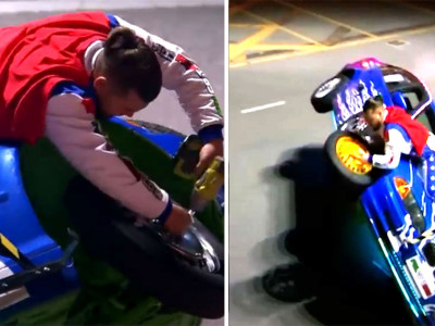Fastest tyre change on a moving car: Italian duo breaks Guinness World Record