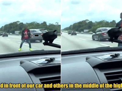 M’sian Warns of Man Who Jumps in Front of Cars on North-South Expressway After Near Collision