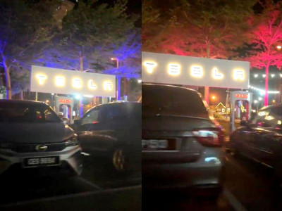 “Third-class mentality” - Selfish non-EV cars seen parked at Tesla charging stations in Kuantan