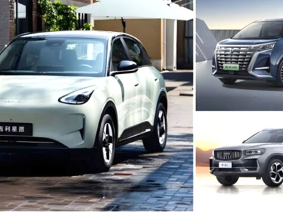 Best-selling passenger vehicles in China: Geely Geome Xingyuan, Geely Xingyue L, Denza D9, April 2025