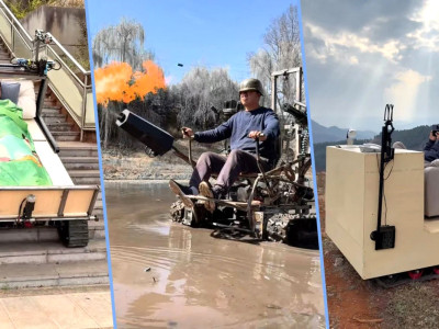 Chinese man lives in mountains, builds 300 creative cars, including ‘work-desk vehicle’